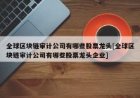 全球区块链审计公司有哪些股票龙头[全球区块链审计公司有哪些股票龙头企业]